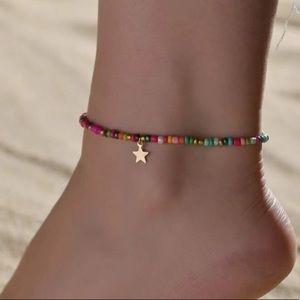 Star Beaded Anklet Stretch